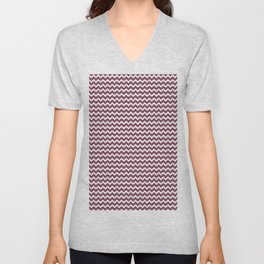 Purple and White Chevron Horizontal Line Pattern Pairs DE 2022 Popular Color Mahogany Cherry DE5020 V Neck T Shirt