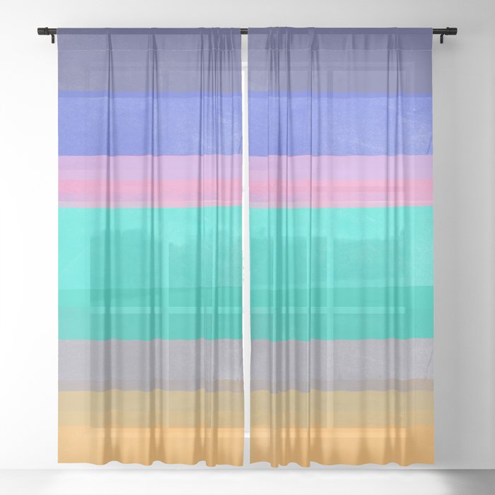 stripe study 5 Sheer Curtain
