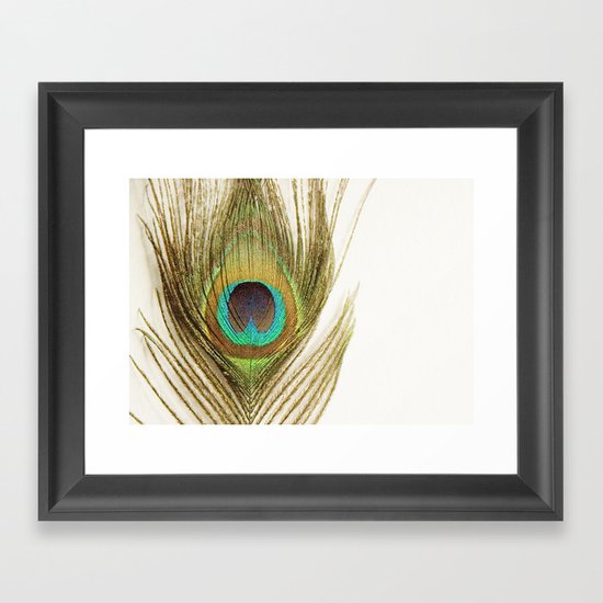 Peacock Feather Framed Art Print