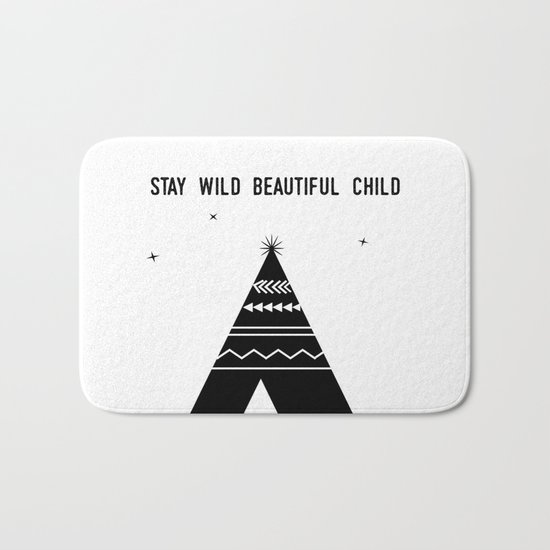 Stay Wild Beautiful Child Bath Mat