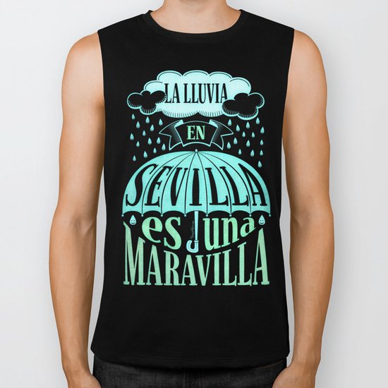 La lluvia en Sevilla es una maravilla Biker Tank