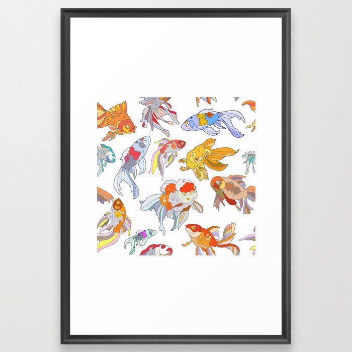 FISH FISH FISH Framed Art Print