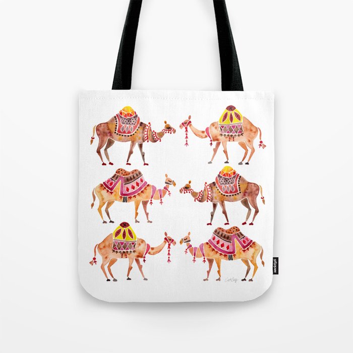 Camel Train Tote Bag