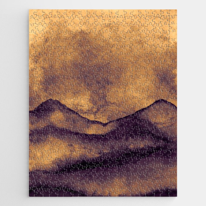 Moody And Dark Landscape In Brown Jigsaw Puzzle
