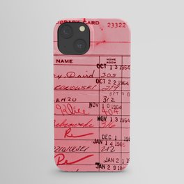 Library Card 23322 Pink iPhone Case