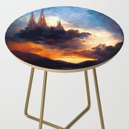 A Cathedral in the clouds Side Table