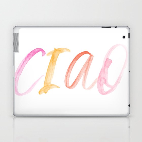 CIAO Italy Watercolor Colorful Print Laptop & iPad Skin