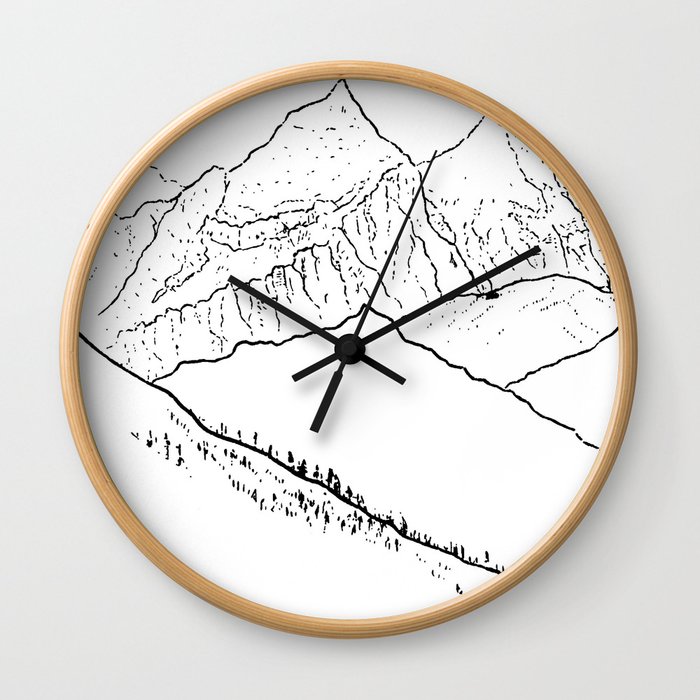 Mountain Minimal Bliss Wall Clock