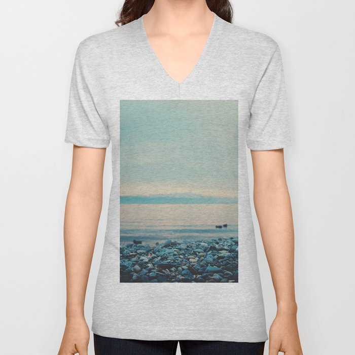 as the sun goes down ... V Neck T Shirt
