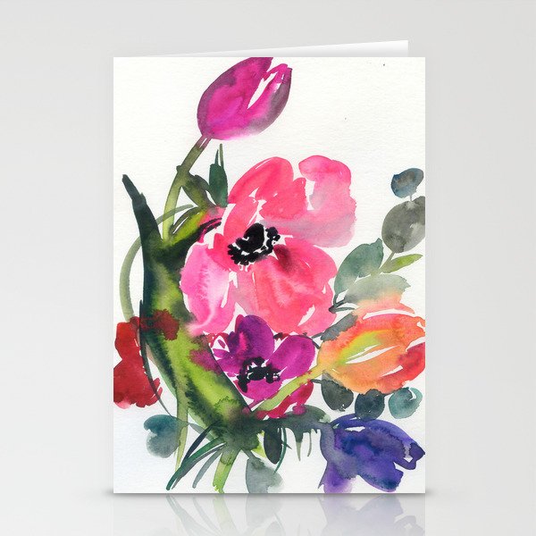 fresh anemone bouquet Stationery Cards