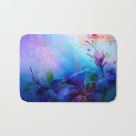 Sunset Painterly Floral Bath Mat