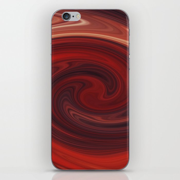 Orange, Red, Brown Abstract Hurricane Shape Design iPhone Skin