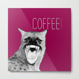 Pop art Hyena! Animal funny quote. Coffee! Metal Print | Painting, Comic, Minimalistlivingroomdecor, Animalsdesign, Minimalism, Popart, Popartdecor, Hyenaartwork, Animallhead, Coffeeart 