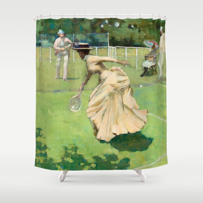 Played, Tennis Match by Sir John Lavery Shower Curtain