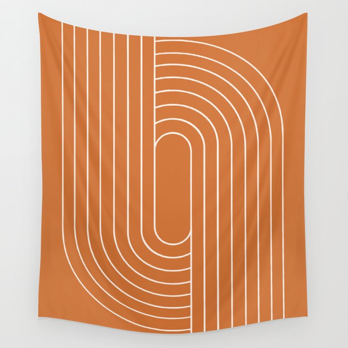Oval Lines Abstract XII Wall Tapestry