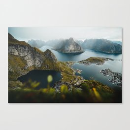 Reinebringen Moody Fjord Landscape Canvas Print