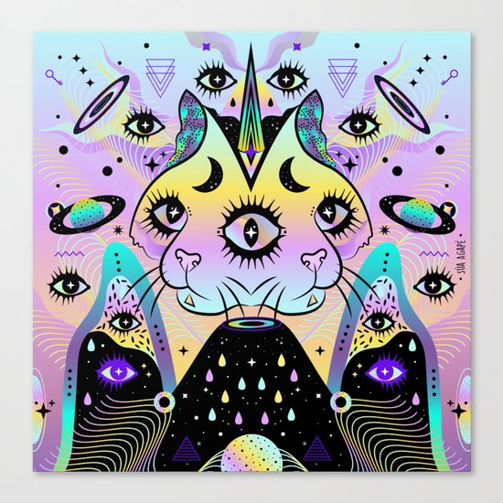 Power of Three Cats Canvas Print