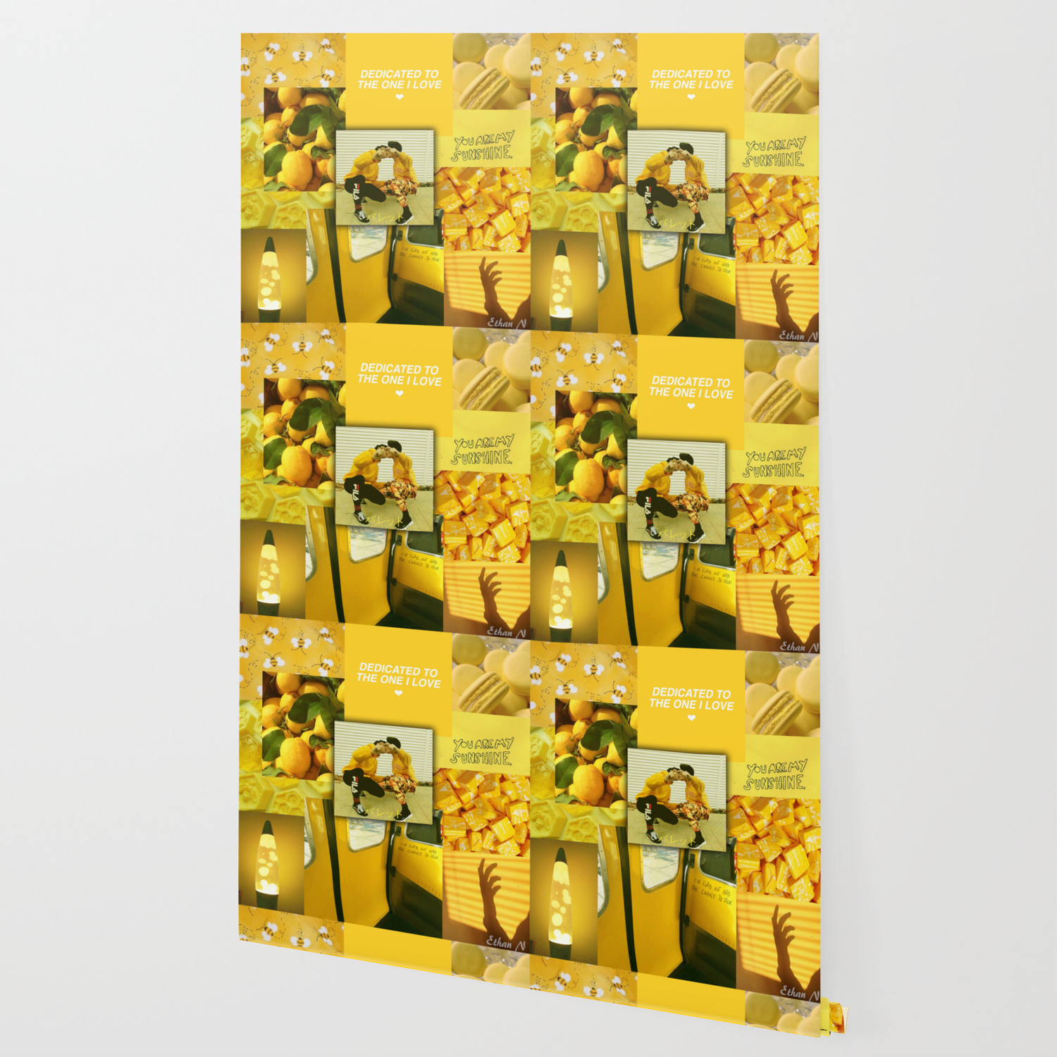 Yellow Love Aesthetic Collage Wallpaper By Ethannguyen2020 Society6