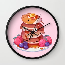 Fluffy sea pancakes Wall Clock