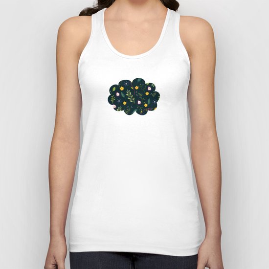 Floral Greenery Pattern I Unisex Tank Top