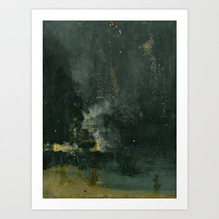 Nocturne In Black And Gold The Falling Rocket By James Mcneill Whistler Art Print