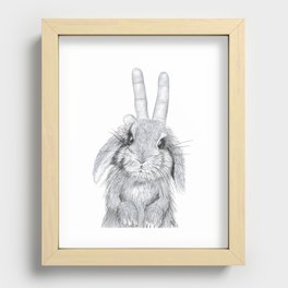 bunny ears! Recessed Framed Print