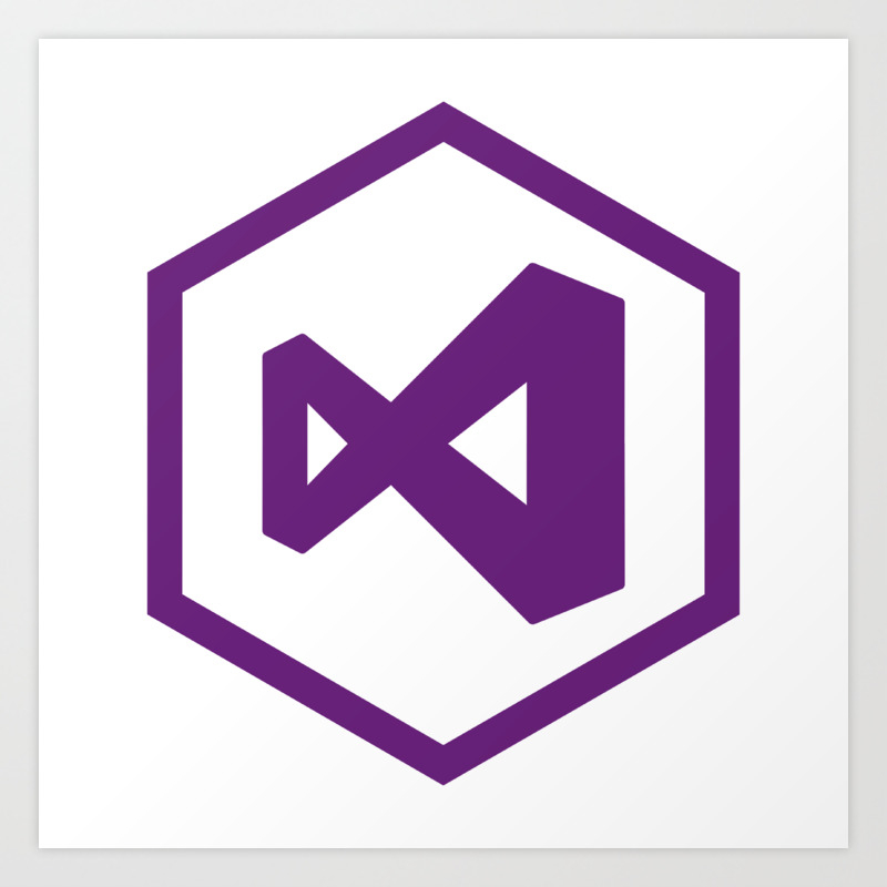 Visual Studio Logo Sticker C Developers Art Print By Devstudios Society6
