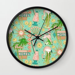Motel Kitsch Seafoam Green Wall Clock