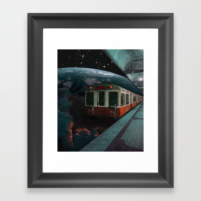 train to space Framed Art Print