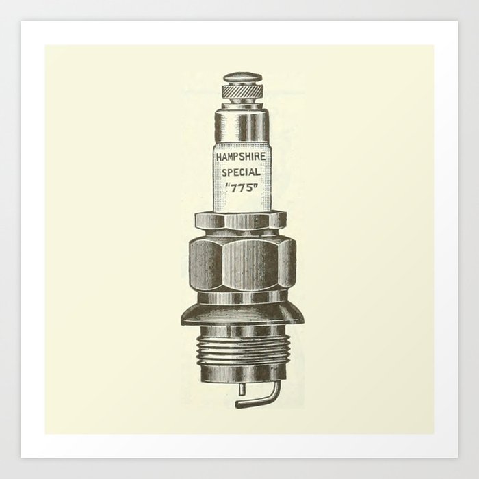 Spark Plug Art Print By Upopot Society6