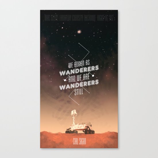 Wanderers - MSL/Curiosity Commemoration Print Canvas Print