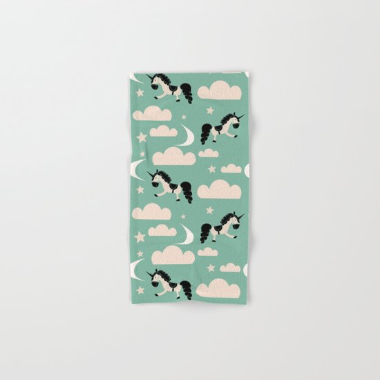 Unicorn green Hand & Bath Towel