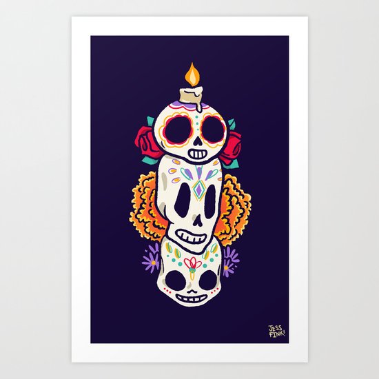 Caliveras Day of the Dead Art Print