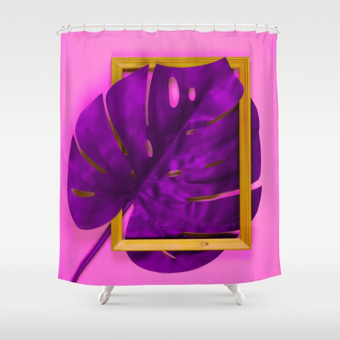 Purple Leaf Shower Curtain