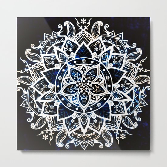 Radiant Zen Glowing Mandala Metal Print