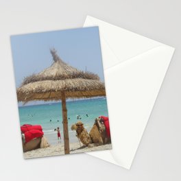 Camels on the beach  Stationery Cards