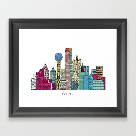 Dallas city Framed Art Print
