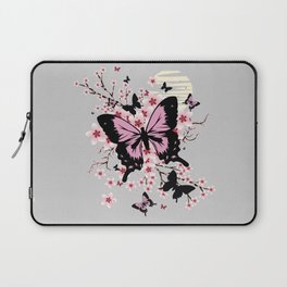 Cherry Blossom Butterflies Laptop Sleeve