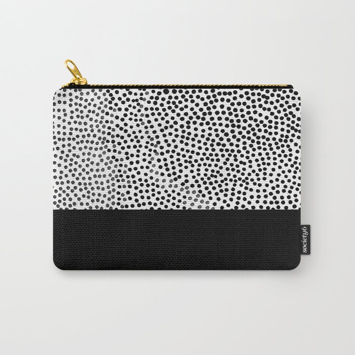 Dots and Black Carry-All Pouch