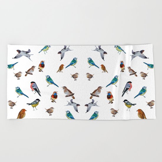 I love birds Beach Towel
