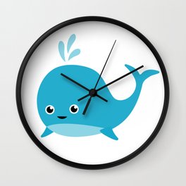 Cute Baby Whale Wall Clock | Boy, Beachparty, Scuba, Beach, Whales, Poolparty, Cute, Funny, Littleboy, Whale 