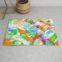 Bright Abstract 5 Area & Throw Rug