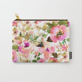 Pink Roses Carry-All Pouch