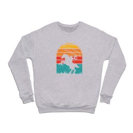 Colorful Retro Vintage Sunset Cowboy Horse Crewneck Sweatshirt