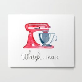 Red Stand Mixer - kitchen art, baker Metal Print | Painting, Standmixer, Bakersart, Watercolor, Kitchenaid, Kitchenart 
