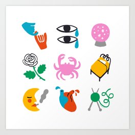 Cancer Emoji Art Print