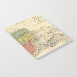 Vintage Geological Map of The Mount Everest Region (1921) Notebook