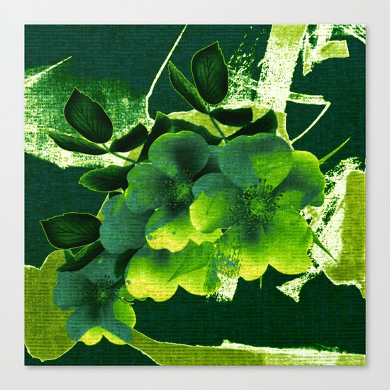 green floral Canvas Print