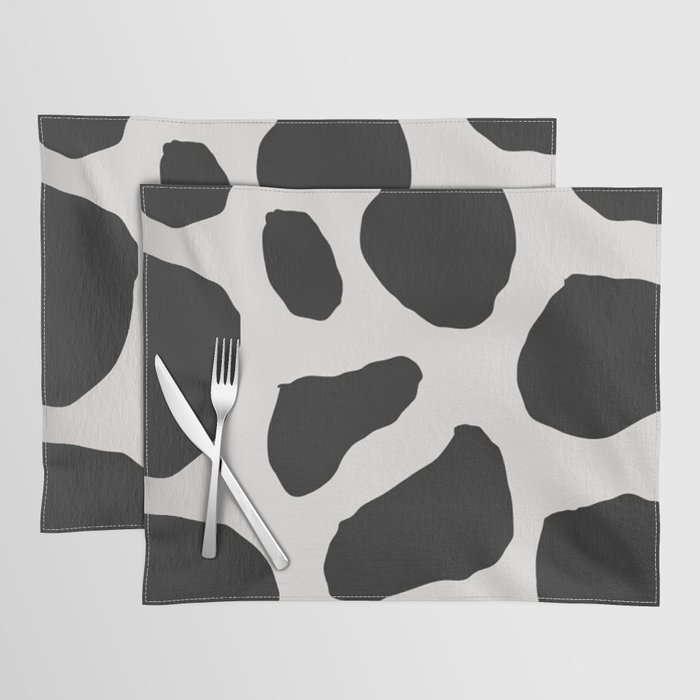 Cowhide black and white Placemat