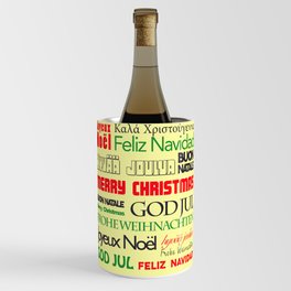 merry christmas in different languages I Wine Chiller